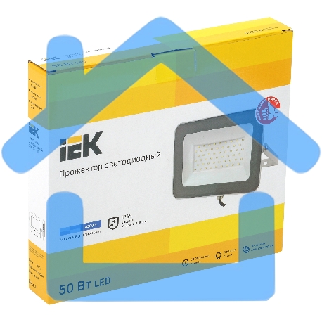 Прожектор СДО 07-50 LED 50Вт IP65 6500К сер. ИЭК LPDO701-50-K03-2