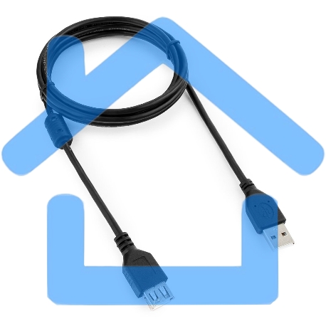 Кабель Gembird PRO CCF-USB2-AMAF-6 USB 2.0 кабель удлинительный 1.8м AM/AF позол.конт., фер.кол., пакет