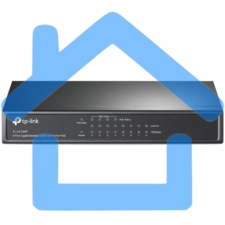 Коммутатор TP-Link SMB TL-SG1008P Коммутатор 8-port Gigabit Switch с 4 портами РоЕ-3