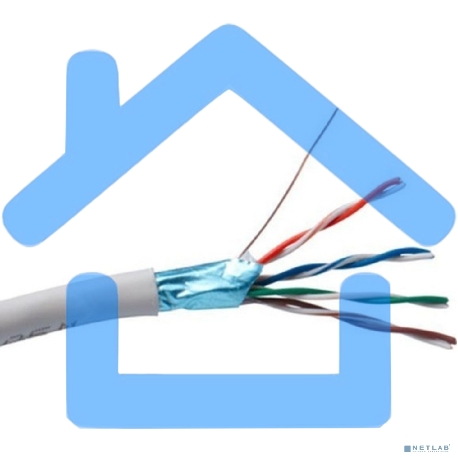 Кабель Exegate FTP 4 пары кат.5e CCA, экран, 305м pullbox, серый-1