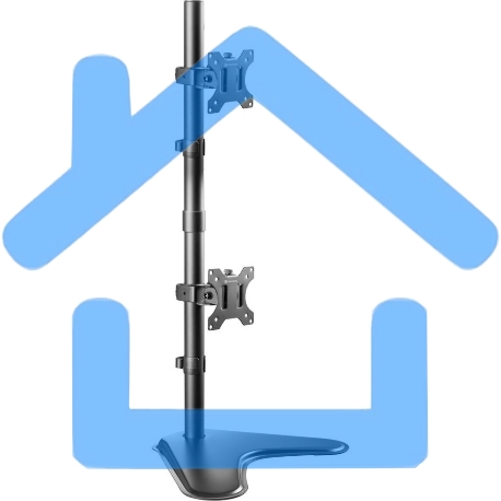 Кронштейн ONKRON D208FS для двух мониторов 13