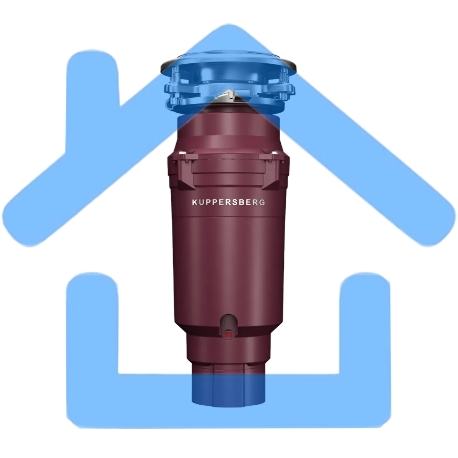 Измельчитель отходов Kuppersberg WSS 750 V, High-Tech, мощность 750 Вт, 3800-4200 об/мин, защита от перегрева, авто выключение, DC мотор, уровень шума 75 дБ, винный-8
