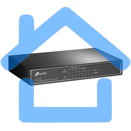 Коммутатор TP-Link SMB TL-SG1008P Коммутатор 8-port Gigabit Switch с 4 портами РоЕ-6
