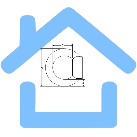 Рым-гайка DIN 582 М8-1