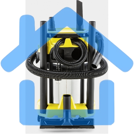 Строительный пылесос Karcher WD 3 P S V-17/4/20 желтый, 1000 Вт, уборка сухая/сбор воды, пылесборник мешок/контейнер, 17 л-15