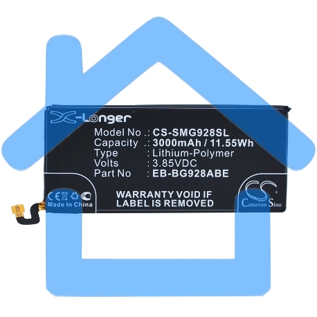 Аккумулятор CS-SMG928SL EB-BG928ABE для Samsung Galaxy S6 Edge+, 3.85V / 3000mAh / 11.55Wh