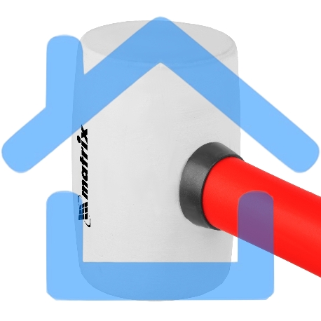 Киянка Matrix резиновая, 225 г, белая резина, фибергласовая рукоятка-3