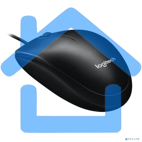 Мышь проводная Logitech M100/100R DARK/GREY (темно-серая/черная), 1000 dpi, USB, кнопки - 3-12