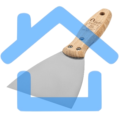 Шпательная лопатка из нержавеющей стали, 100 мм, буковая рукоятка, EFP Matrix 85617-2