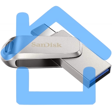 Флешка USB Sandisk Ultra Dual  Luxe 32ГБ, USB 3.0, серебристый-9