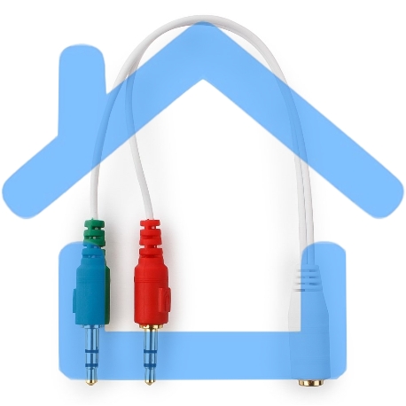 Кабель аудио сигнала Cablexpert, Jack3.5 нушники + 3.5 микрофон-> Jack3.5 4pin, длина 20см, белый-2