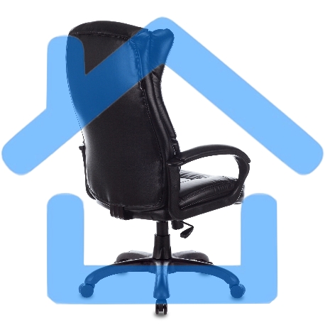 Кресло руководителя Бюрократ CH-879N Leather Venge черный, искусственная кожа, крестовина пластик-4