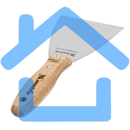 Шпательная лопатка из нержавеющей стали, 100 мм, буковая рукоятка, EFP Matrix 85617-1