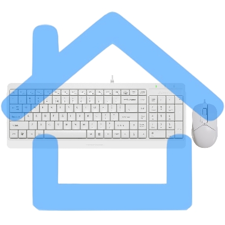 Комплект клавиатура + мышь A4Tech Fstyler F1512 клав:белый мышь:белый USB