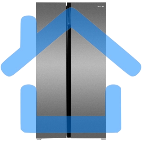 Холодильник Hyundai CS6503FV нержавеющая сталь двухкамерный инвертер 407/205л морозилка сбоку-16