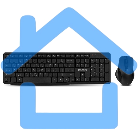 Беспроводной набор клавиатура+мышь SVEN KB-C3500W (2,4 GHz, 106 кл, 800-1600DPI)-4