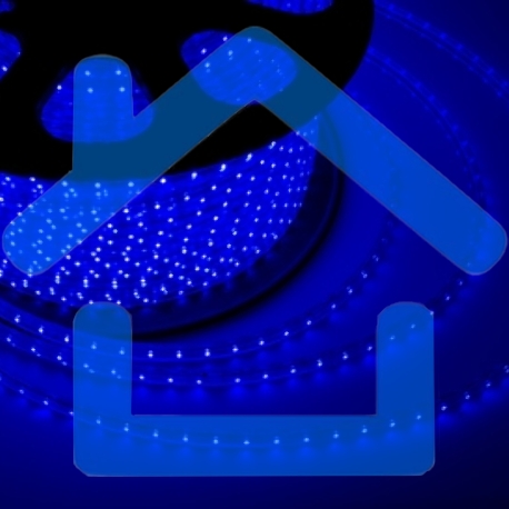 Лента светодиодная 220 В, 13х8 мм, IP67, SMD 5050, 60 LED/m, цвет свечения синий