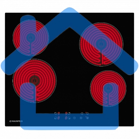 Панель варочная Maunfeld EVCE.594-BK ЧЕРНОЕ стекло
