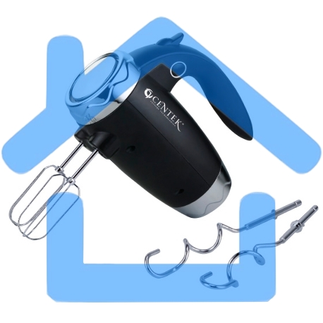 Миксер Centek CT-1115 черный/хром 350Вт