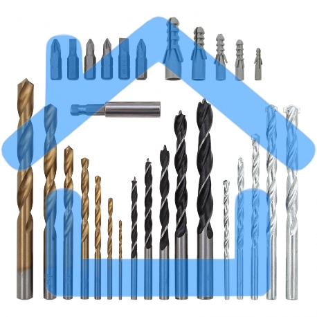 Набор сверл Matrix комбинированный (бетон 4-10мм, мет. 2-10мм, дер. 4-10мм, дюбеля) 300пр.-10