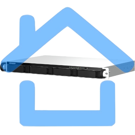 Сетевое хранилище SMB QNAP TS-464eU-8G NAS 4 HDD trays, rackmount 1U, 1 PSU. 4-core Intel Celeron N5105/N5095 2.0-2.9 GHz, 8 Gb RAM, 2x2.5GbE, 2xUSB 3.2 Gen 2 (10Gbps), 2xUSB 2.0, 1xHDMI, 2xM.2 PCIe Gen 3 x1 slots, W/o rail kit RAIL-B02-3