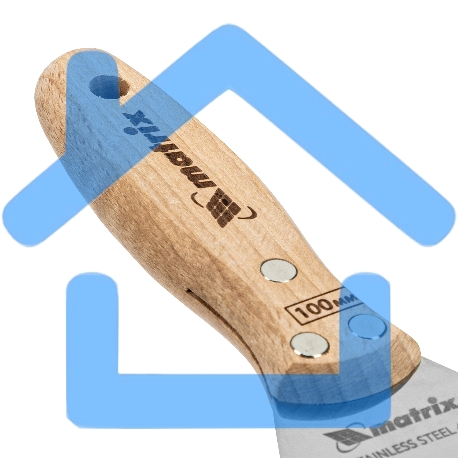 Шпательная лопатка из нержавеющей стали, 100 мм, буковая рукоятка, EFP Matrix 85617-7