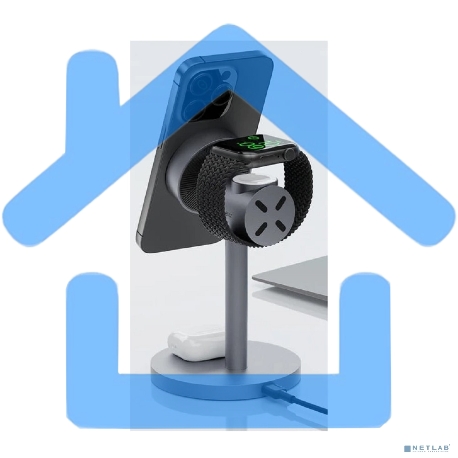 Беспроводное зарядное устройство Aukey LC-MC311 3in1 Qi2-6