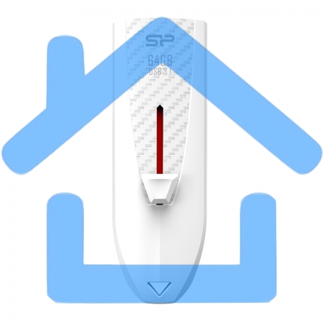 Флешка USB Silicon Power R/W 64Gb Blaze B25 SP064GbUF3B25V1W USB 3.0 белый-1