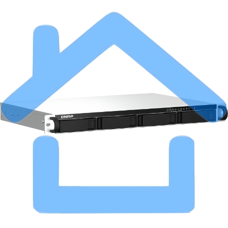 Сетевое хранилище SMB QNAP TS-464eU-8G NAS 4 HDD trays, rackmount 1U, 1 PSU. 4-core Intel Celeron N5105/N5095 2.0-2.9 GHz, 8 Gb RAM, 2x2.5GbE, 2xUSB 3.2 Gen 2 (10Gbps), 2xUSB 2.0, 1xHDMI, 2xM.2 PCIe Gen 3 x1 slots, W/o rail kit RAIL-B02-4