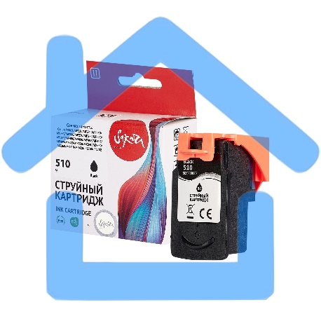 Струйный картридж Sakura 2970B007 (510 Black) для Canon, черный, 9 мл., 220 к.