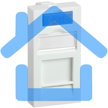 Вставка ITK CS6-11M со шторкой 22.5x45 1xKeystone пластик белый (упак.:1шт)-1