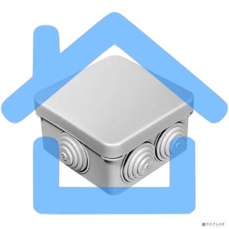 Рувинил 67030 Тусо.Коробка расп. для о/п, 70х70х40мм, 7вводов, IP55 (св.-серая)-1