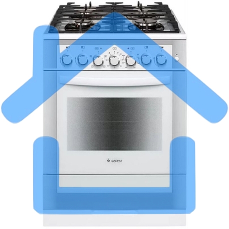 Плита комбинированная Gefest ПГЭ 6502-02 0042 белый, конфорок 4 газовых, духовка 55 л, 60 см x 85 см x 60 см-3