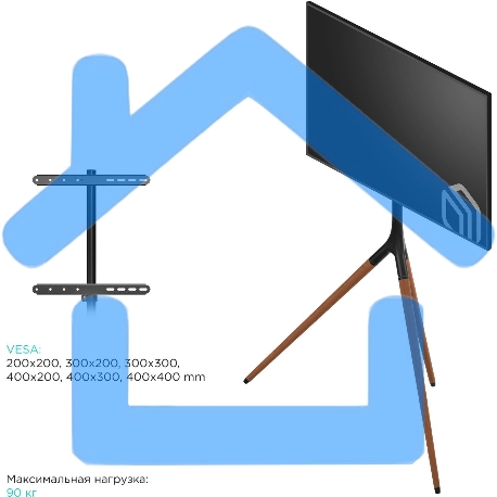 Стойка для ТВ и сенсорных панелей ONKRON TS1220 32