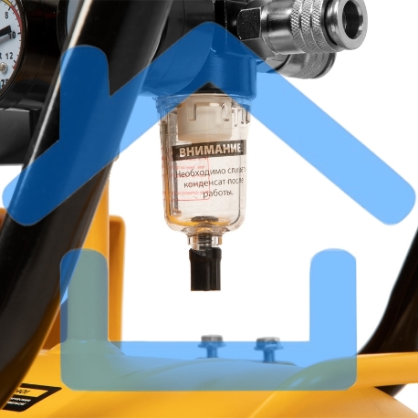 Компрессор безмаслянный малошумный DLS 2250/100, 2250 Вт, 3х750, 100 л, 410 л/мин блок упр Denzel-11