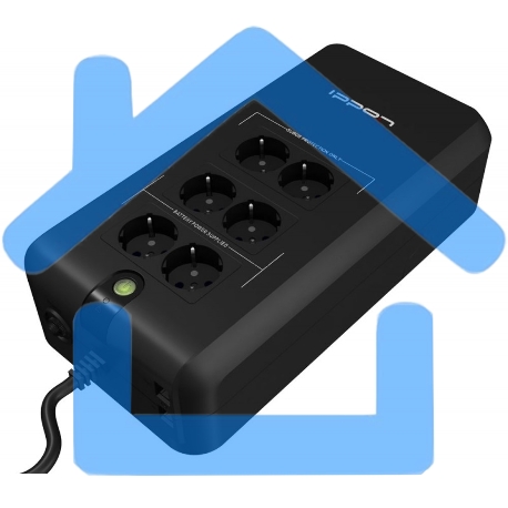 Источник бесперебойного питания Ippon Back Verso 800 черный-8