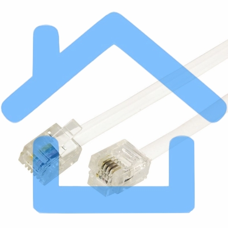 Кабель Rexant (18-3101) Телефонный удлинитель 10М белый