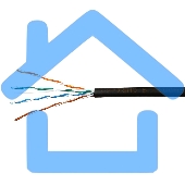 Кабель SkyNet Light UTP outdoor 4x2x0,46, медный, FLUKE TEST, кат.5e, однож., 100 м, box, черный