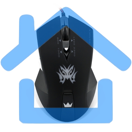 Мышь проводная Crown Gaming CMXG-602 черный, 2200 dpi, USB, кнопки - 6-1