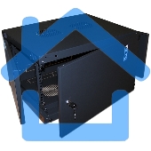 Шкаф настенный Lanmaster Next TWT-CBWNM-6U-6X6-BK 6U 550x600мм пер.дв.металл съемные бок.пан. 60кг черный