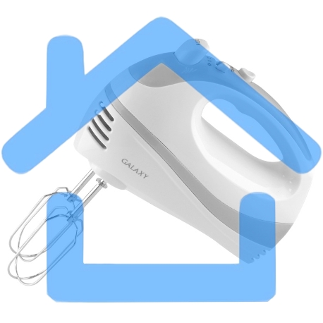 Миксер электрический Galaxy GL 2209, белый, ручной, 300 Вт, 5 скоростей + режим 