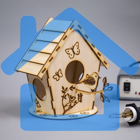 Доска для выжигания Rexant 12-0934, Кормушка для птиц, 3D модель, 1 шт., пакет-1