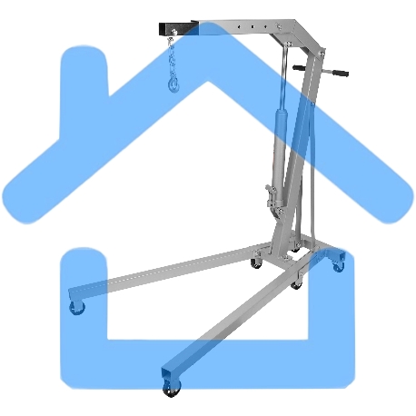 Кран гидравлический Matrix 1 т, h подъема 25–2060 мм, складной (комплект из 2 частей)