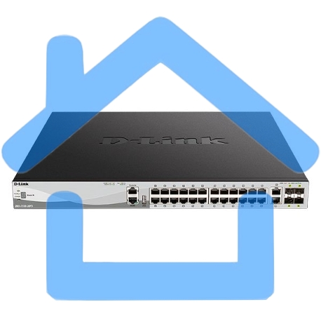 Коммутатор D-Link DGS-3130-30PS/B2A Управляемый L3 стекируемый коммутатор с 24 портами 10/100/1000Base-T, 2 портами 10Gbase-T и 4 портами 10Gbase-X SFP+ (24 порта PoE 802.3af/at, PoE-бюджет 370 Вт; 740 Вт с DPS-700)-3