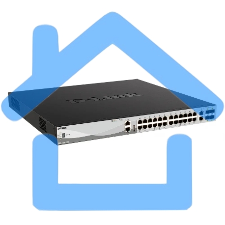 Коммутатор D-Link DGS-3130-30PS/B2A Управляемый L3 стекируемый коммутатор с 24 портами 10/100/1000Base-T, 2 портами 10Gbase-T и 4 портами 10Gbase-X SFP+ (24 порта PoE 802.3af/at, PoE-бюджет 370 Вт; 740 Вт с DPS-700)-5