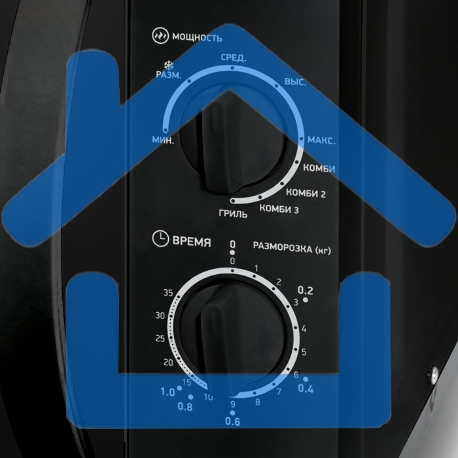 Микроволновая печь BBK 20MWG-739M/B черный, 20 л, 700 Вт, поворотный механизм-5