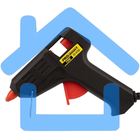 Пистолет клеевой PROconnect, 15 Вт, Ø7 мм, блистер-3