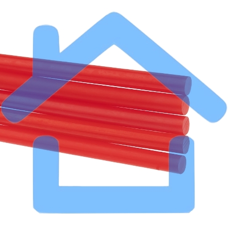 Клеевые стержни Rexant, Ø7 мм, 100 мм, красные, 6 шт., блистер