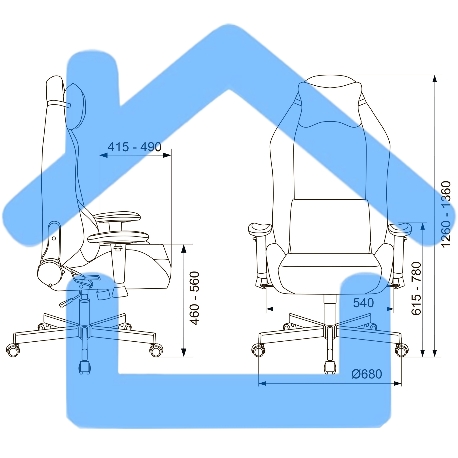 Кресло игровое Knight T1 молочный экомех с подголов. крестовина металл-2