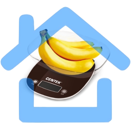 Весы кухонные Centek CT-2456 (шоколад) электр., max 7кг(!!!), шаг 1г, большая съемная чаша, дисплей-2